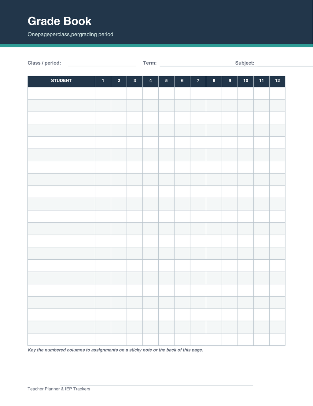 Teacher Cabinet (Teacher Life Planner + IEP/Classroom Trackers)