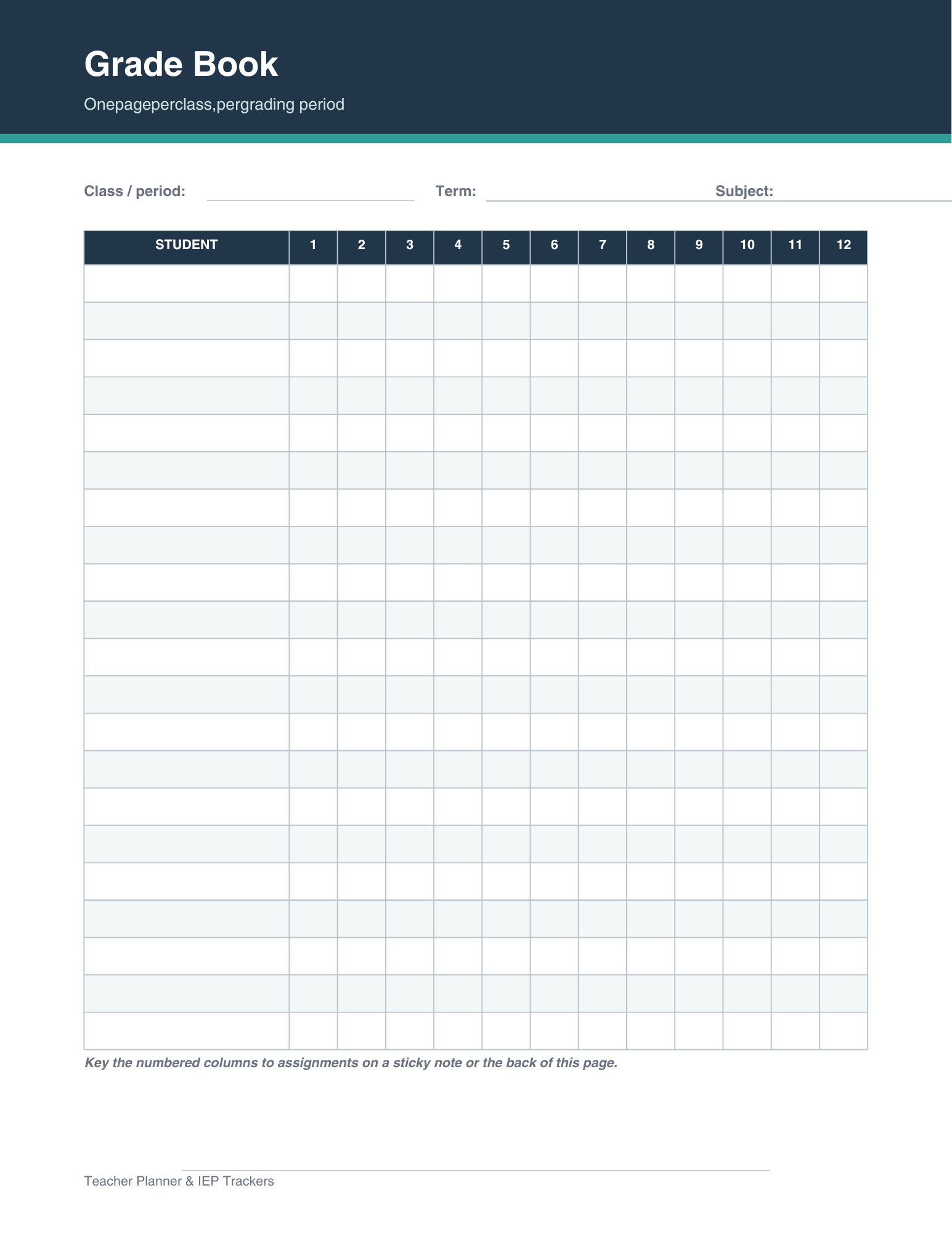 Teacher Cabinet (Teacher Life Planner + IEP/Classroom Trackers)