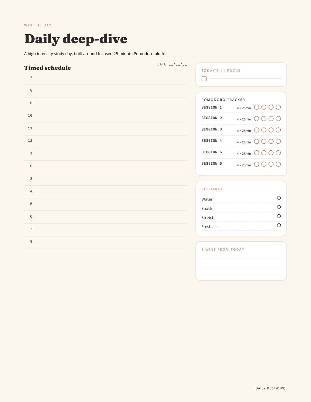 Study Revision Planner (Bundle) | Exam Tracker, Weekly & Daily Pages